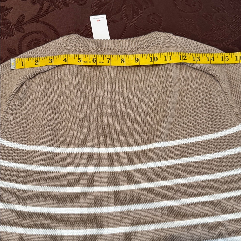 Vigoss Short Sleeve Nautical Stripe Sweater. Size L - Picture 11 of 13